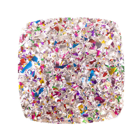 5/32" Silver Party Chunky Flake Glitter Cast Acrylic Sheets