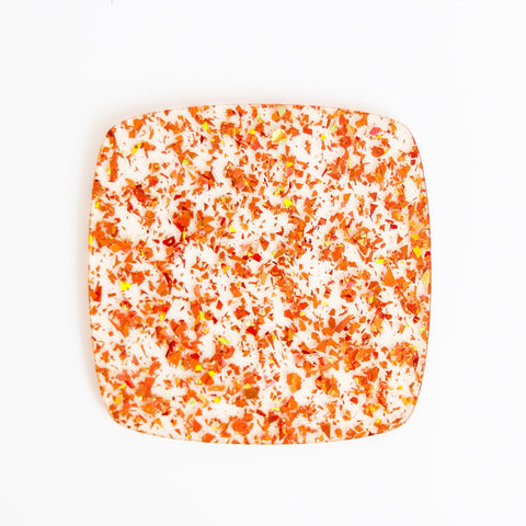 1/8" Orange Flake Glitter Cast Acrylic Sheets