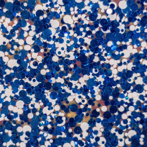 1/8" Blue & White Glitter Dots Cast Acrylic Sheets