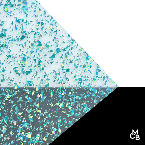 Flake Glitter Cast Acrylic Sheets | 1/8" | 24" X 40"