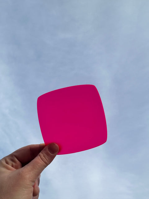 1/8" Frosted Fluorescent Pink Cast Acrylic Sheets Both Sides Matte