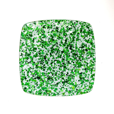 1/8" Green & White Glitter Dots Cast Acrylic Sheets