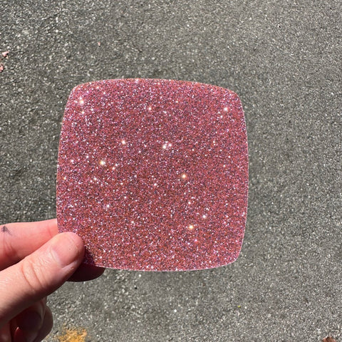 1/8" Baby Pink Glitter Cast Acrylic Sheets