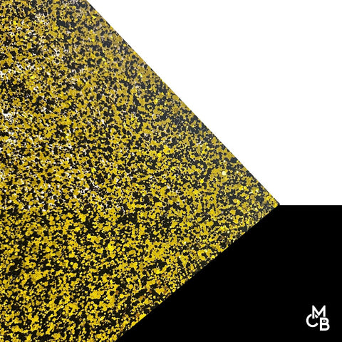 1/8" Black & Gold Glitter Dots Cast Acrylic Sheets