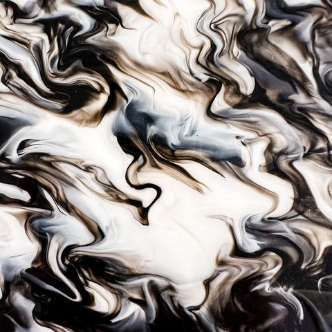 1/8" Black Licorice Creme Swirl Cast Acrylic Sheets