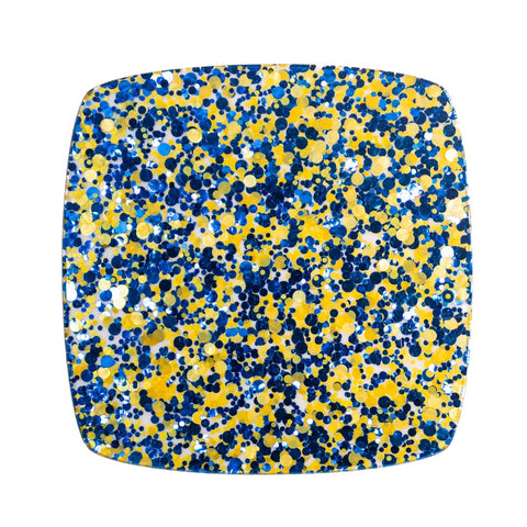 1/8" Blue & Gold Glitter Dots Cast Acrylic Sheets
