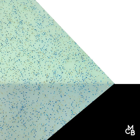 1/8" Blue Lagoon Glitz Glitter Cast Acrylic Sheets