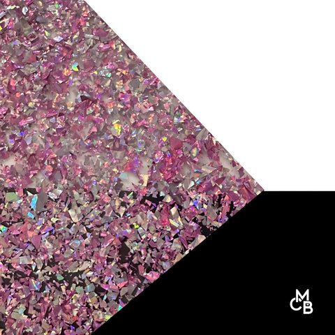 1/8" Blushing Stardust Flake Glitter Cast Acrylic Sheets