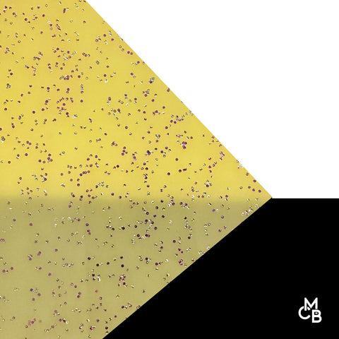 1/8" Brilliant Buttercup Glitz Glitter Cast Acrylic Sheets
