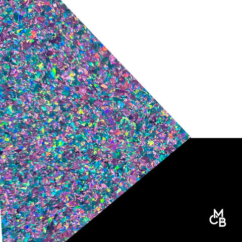1/8" Caribbean Cotton Candy Flake Glitter Cast Acrylic Sheets