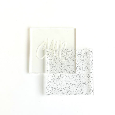 1/8" Clear Glitter Jellies Cast Acrylic Sheets