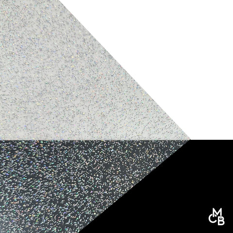 1/8" Clear Holographic Glitter Jellies Cast Acrylic Sheets