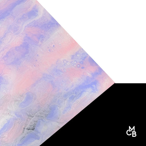 1/8" Coquettish Paint Pour Cast Acrylic Sheets