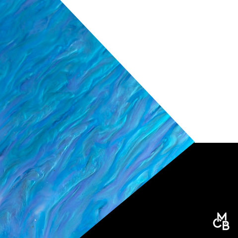 1/8" Cyan Blue Marbled Glitter Cast Acrylic Sheets