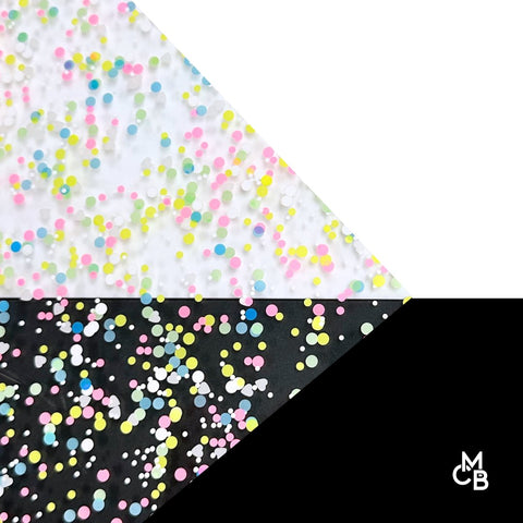 1/8" Dreamy Glitter Dots Cast Acrylic Sheets