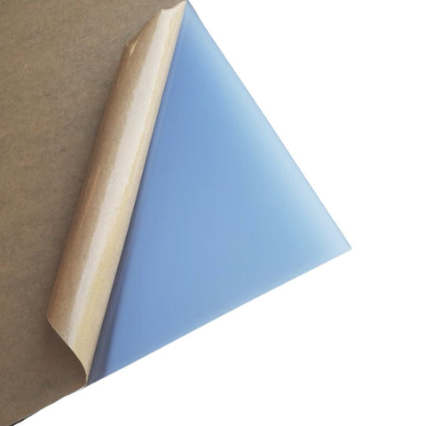 1/8" Frosted Blue Cast Acrylic Sheets | Matte/Gloss Finish One Side Matte