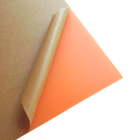1/8" Frosted Orange Cast Acrylic Sheets | Matte/Gloss Finish Single Sided Matte