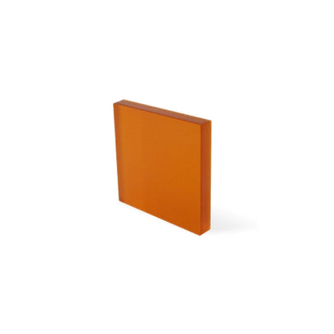 1/8" Frosted Tropical Orange Cast Acrylic Sheets Both Sides Matte