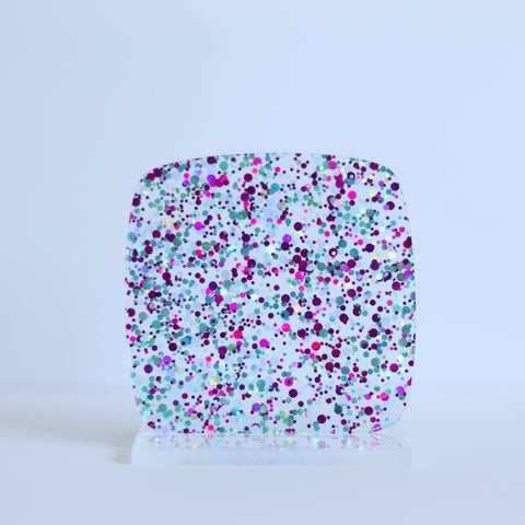 1/8" Frozen Fest Glitter Dots Cast Acrylic Sheets