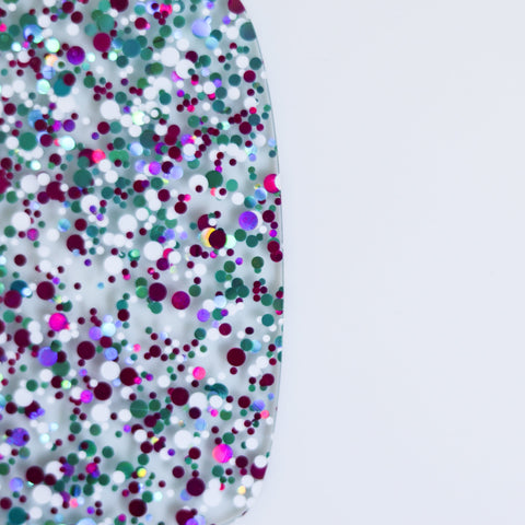 1/8" Frozen Fest Glitter Dots Cast Acrylic Sheets