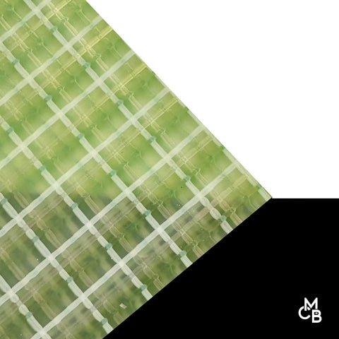 1/8" Gilted Green Tartan Plaid Cast Acrylic Sheets