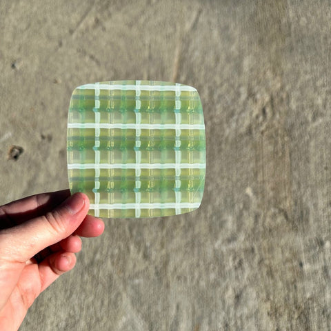 1/8" Gilted Green Tartan Plaid Cast Acrylic Sheets