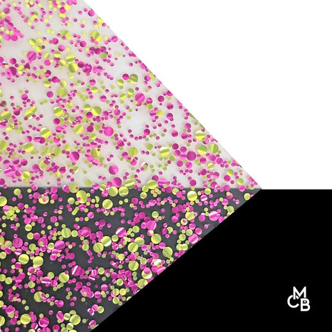 1/8" Glam Glitter Dots Cast Acrylic Sheets