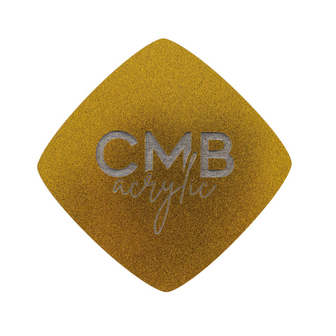 1/8" Gold Glitter Engraves Black Two Tone Cast Acrylic Sheets