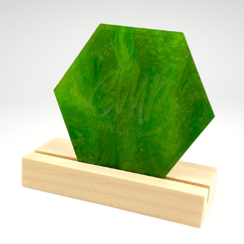 1/8" Grass Green Marbled Glitter Cast Acrylic Sheets