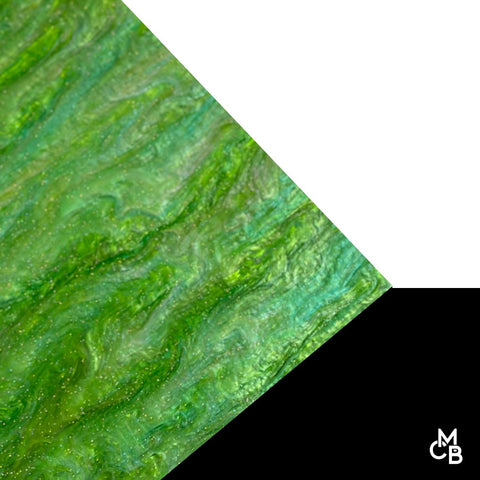1/8" Grass Green Marbled Glitter Cast Acrylic Sheets