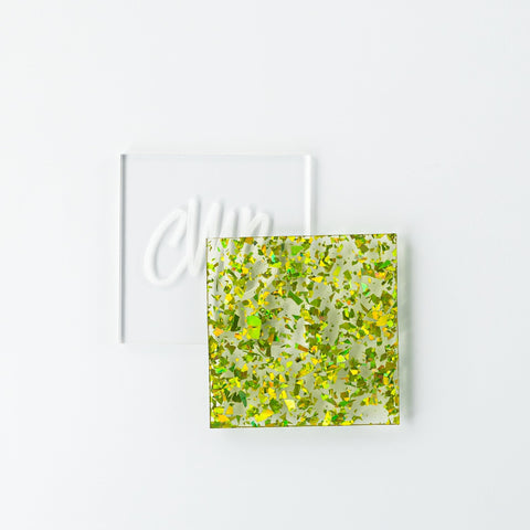 1/8" Green Flake Glitter Cast Acrylic Sheets