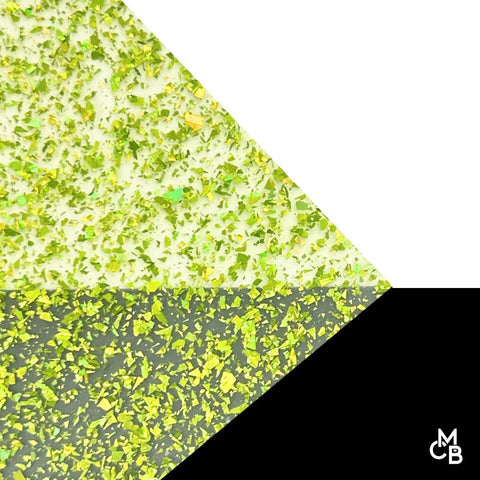 1/8" Green Flake Glitter Cast Acrylic Sheets