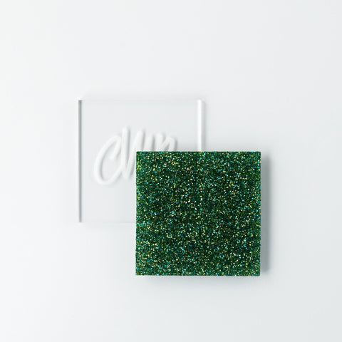 1/8" Green & Gold Double Sided Holographic Glitter Cast Acrylic Sheets