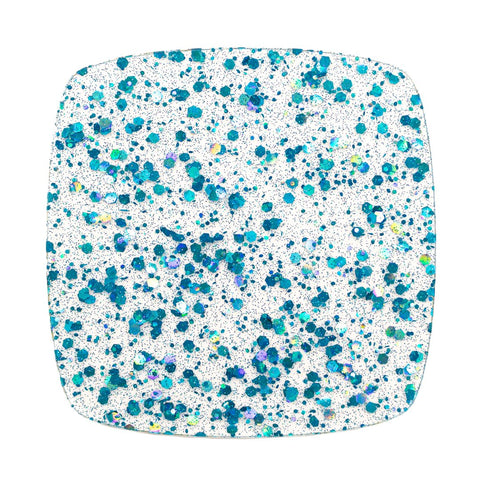 1/8" Holographic Aqua Blue Hexy Glitter Cast Acrylic Sheets