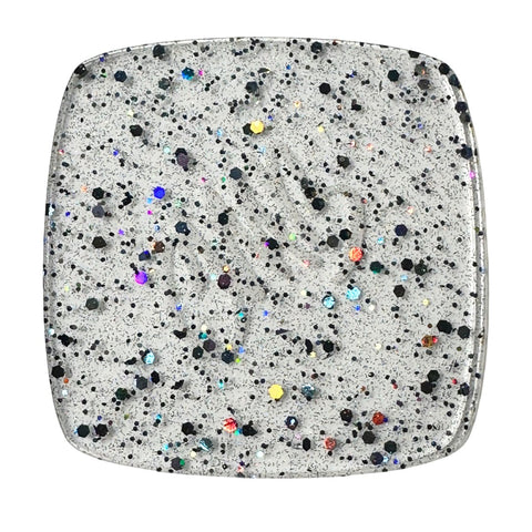 1/8" Holographic Black Hexy Glitter Dots Cast Acrylic Sheets