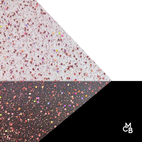 1/8" Holographic Pink Hexy Glitter Dots Cast Acrylic Sheets