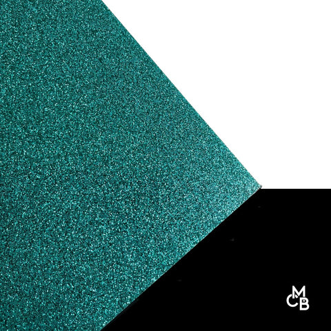 1/8" Holographic Teal Glitter Cast Acrylic Sheets