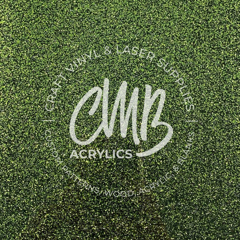 1/8" Hunter Green Glitter Cast Acrylic Sheets
