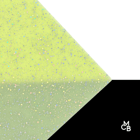 1/8" Lime Diamond Dust Glitter Dots Cast Acrylic Sheets