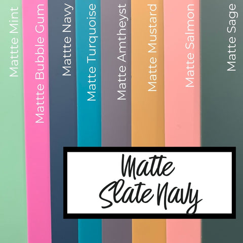 1/8" Matte Slate Navy Blue Cast Acrylic Sheets | Matte/Gloss Finish