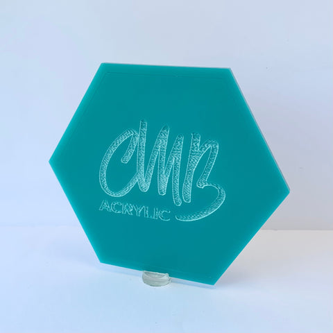 1/8" Matte Turquoise Cast Acrylic Sheets | Matte/Gloss Finish