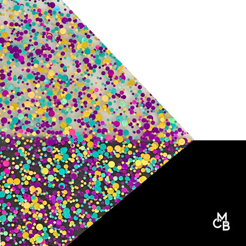 1/8" Mermaid Magic Glitter Dots Cast Acrylic Sheets