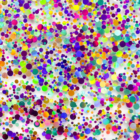 1/8" Mermaid Magic Glitter Dots Cast Acrylic Sheets