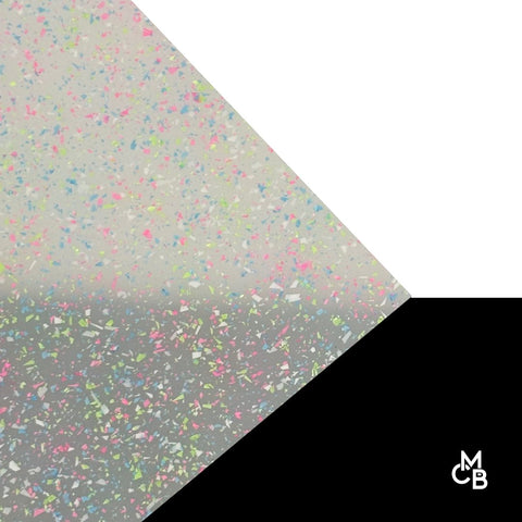 1/8" Neon Fusion MicroFlake Glitter Cast Acrylic Sheets