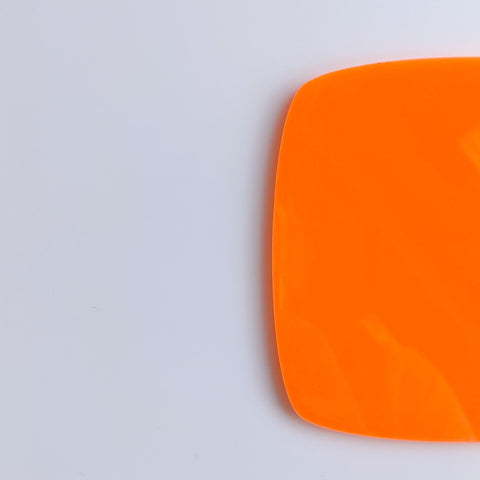 1/8" Matte Neon Orange Cast Acrylic Sheets | Matte/Gloss Finish