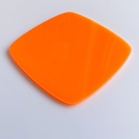 1/8" Matte Neon Orange Cast Acrylic Sheets | Matte/Gloss Finish