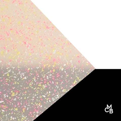 1/8" Neon Sunrise MicroFlake Glitter Cast Acrylic Sheets