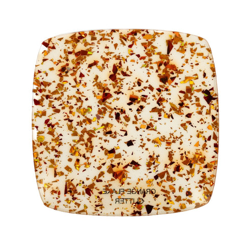 1/8" Orange Flake Glitter Cast Acrylic Sheets