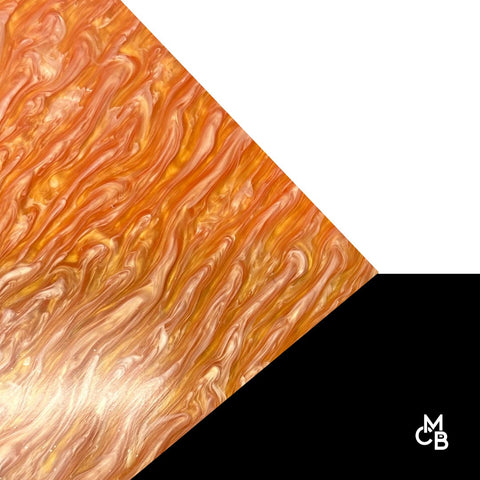 1/8" Orange Pearl Cast Acrylic Sheets