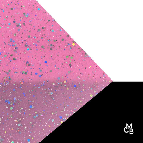 1/8" Pastel Pink Diamond Dust Glitter Dots Cast Acrylic Sheets
